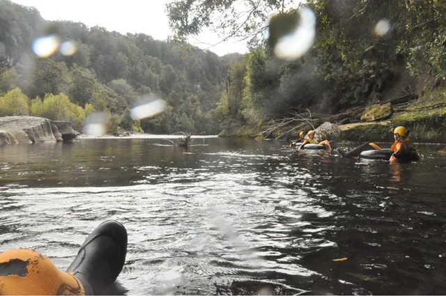 The river was quite mild when we visited, so some paddling needed to make good time