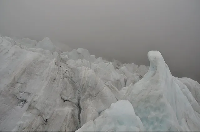 Some gnarly ice formations in this mid-section of the glacier