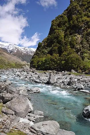 This was commonplace across NZ... gorgeous glacial icy water