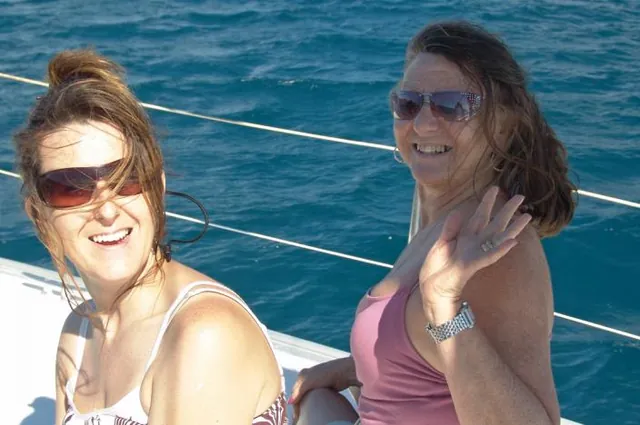 The gals enjoying the hot tropical temperatures