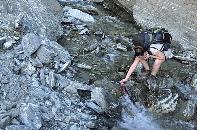 Stopping for a water refill