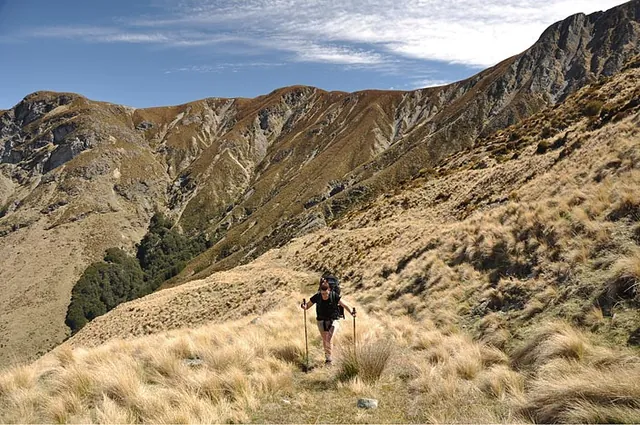 Easy going up a steady marked track