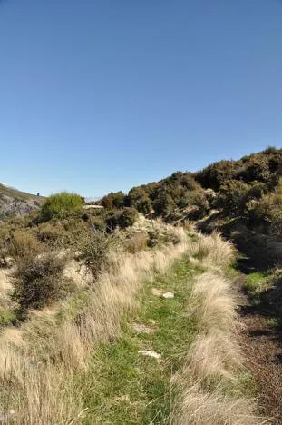 The final part of the track follows an irrigation canal down to the bottom
